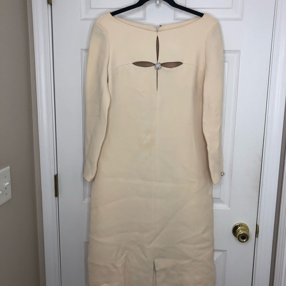 Vintage Vera Hicks long sleeve key hole dress, size medium - Picture 2 of 14
